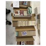 multiple boxes of baseball cards    mixed years
