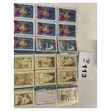 several pages of baseball cards