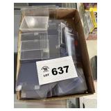 box of used top loaders and cases