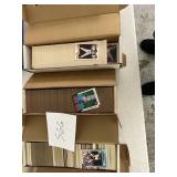 Many boxes filled with baseball cards