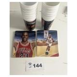 2 Jordan Platters and vintage basketball cups