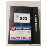 large binder of football cards