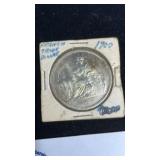 1900 FRENCH INDOCHINA 1 PLASTRE SILVER COIN