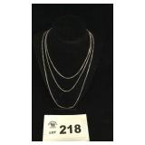 3 INDIVIDUAL DIAMOND NECLACES 3 different lengths