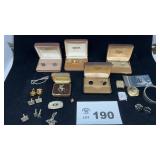 MENS CUFF LINKS, WATCHES, TIE TACKS