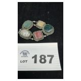 STERLING SILVER AGATE BRACELET