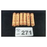6 ROLLS PENNIES, UNCHECKED