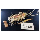 NATIVE AMERICAN KNIFE, SHEATH, CASE