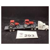 1/64 SCALE TRACTOR TRAILER HAULING TRACTORS