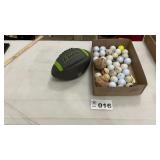GOLF BALLS, TEES, BASEBALLS, FOOTBALL