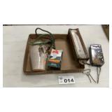 FISH SCALE, BATMAN TIN, BUNGEES, VASE,STRAINER,