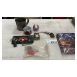 HARLEY ITEMS, GUN KNIFE, OTHER