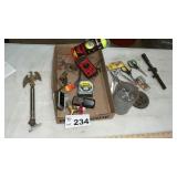 MULTIMETER, BB SCOPE, CELL PHONES, SCISSORS,MISC