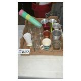 ALUMINUM AND TUPPERWARE GLASSES, OTHER GLASSES