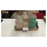 GALLON GLASS JUGS, PLASTIC PITCHER