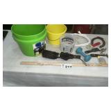 BUCKETS, HORSESHOE, UMBRELLA, MISC TOOLS, WEIGHT