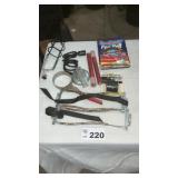TIRE CHAINS,FLARES, FILTER WRENCHES, MISC