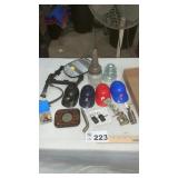 OIL JAR, MINI HELMETS, SIGNAL MIRROR, LOCKS,