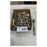 VARIOUS SOCKETS, RUSTY SNAP ON 3/8 RATCHET