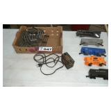 ELECTRIC TRAIN TRACKS, TRANSFORMER, TRAIN CARS