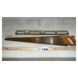 HAND SAW,LEVEL