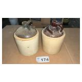 GALLON CROCK JUGS, NO CRACKS, SMALL CHIP