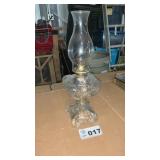 OIL LAMP, 20 INCHES TALL