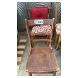 2 WOOD CHAIRS