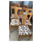 5 WOOD KITCHEN CHAIRS