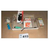 VELCRO, EAR PROTECTION, RAZOR BLADES