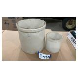 2 CROCKS, SMALL CRACK IN LARGE ONE