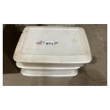 3 LIDDED TOTES
