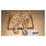 HEAVY CHAIN, 2 HOOKS, 10 FOOT