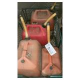 4 PLASTIC GAS CANS