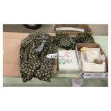 DRESS, 2 BONNETS, FANCY WORK, EMBROIDERY