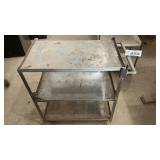 STAINLESS ROLL AROUND SERVING CART