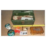 METAL TACKLEBOX, FISHING ITEMS