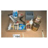 FUNNEL, GREASE, FLY RIBBON, GLUE, TIRE CHUCK