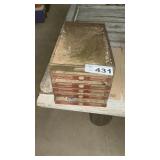 METAL CABINET W CONTENTS, 18 x 10 x 9