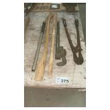 BOLT CUTTERS, PROD, HANDLES, PIPE WRENCH