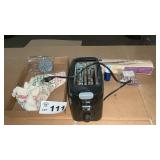 CURLING IRON, MATCHES, TOASTER, SCRUBY