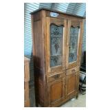 WOOD CUPBOARD, 36 WIDE, 15 DEEP, 72 TALL, door