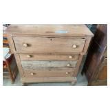 4 DRAWER CHEST OF DRAWERS, UNFINISHED, 21 x 4