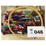 EMBROIDERY THREAD AND HOOP
