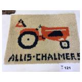 ALLIS CHALMERS HOOK YARN RUG