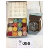 ASSORTMENT PARTYLITE CANDLES AND VOTIVE CUP