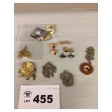 PINS, COSTUME JEWELRY