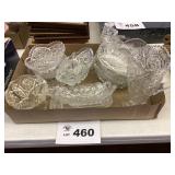 BOX OF CUT GLASSWARE