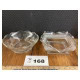 VINTAGE CLEAR GLASS BOWLS