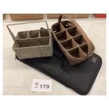 PAPMERED CHEF CARRIER AND SILVERWARE BASKETS